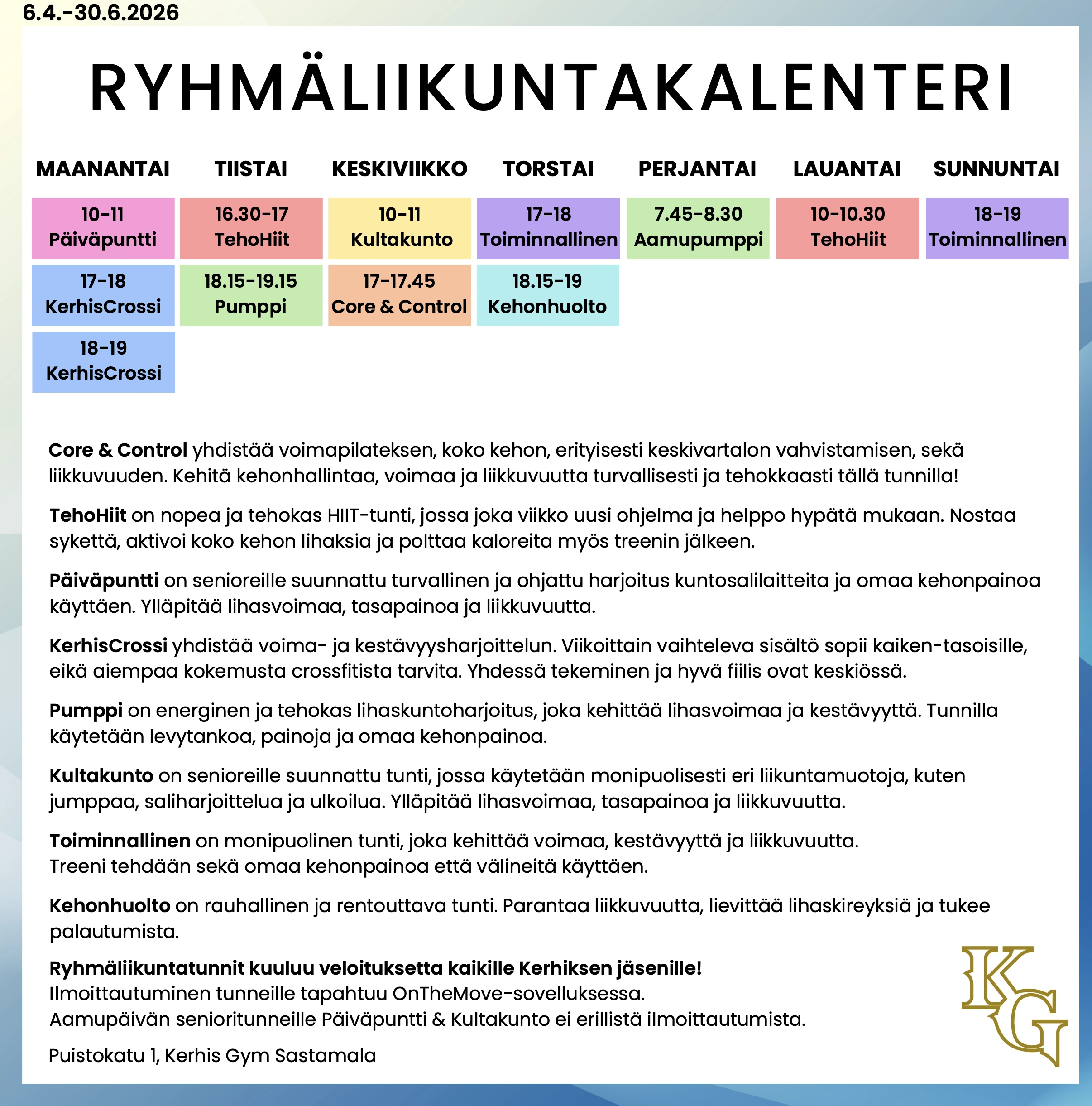 Sastamala ryhmäliikunta KerhisGym